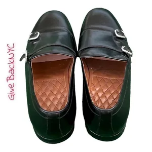 Scarzza Handmade Leather Loafer Flats Size 7.5 Black thumbnail 3