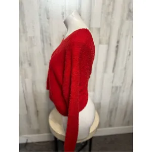 Almost famous red sweater with twisted back thumbnail 2