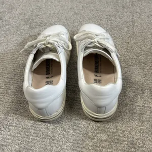 Birkenstock Bend Low Shoes Womens 9.5 White Leather Sneakers 40 Casual Lace Up thumbnail 5