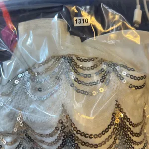 1310 | Sequin Bodice High-Low Formal Party Dress‎ White Gold HOCO Prom Women S thumbnail 9