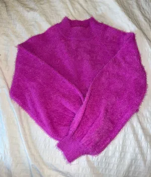 I Just Have to Have It Cropped Pink Sweater thumbnail 1
