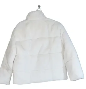 ZARA NWT Faux Fur Teddy Jacket Coat Medium Bloggers Fav White thumbnail 5