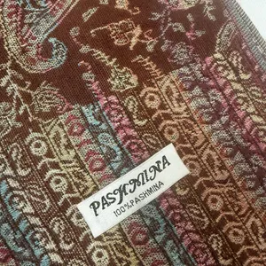 Women Paisley Scarf Pashmina Shawl Wrap Reversible Neck Scarf Stole Fringe 70x27 thumbnail 2