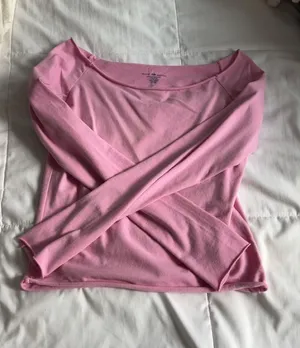 Pink Brandy Melville off the shoulder top thumbnail 1