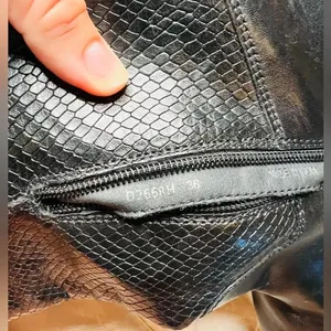 Geox Women's Rawelle Biker Boots Black Snakeskin Embossed Leather Size 36 US 6 thumbnail 7