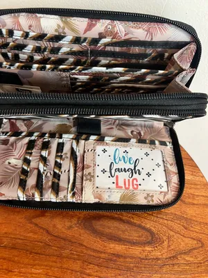 Lug Zebra Print Wristlet Wallet in Black, White & Brown thumbnail 3