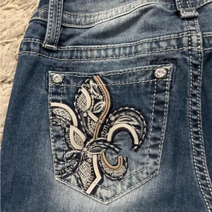 Miss Me Stylish Mid-Rise Skinny Blue Embroidered Women's Jeans Size 27 thumbnail 8