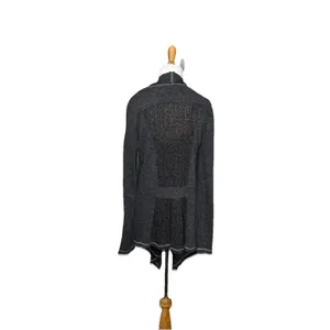 Miss Me Gray Open Front Lace Embellished Cardigan Duster Sweater and Tank Sz Med thumbnail 5