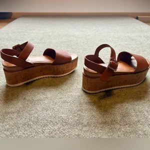 Steve Madden Tan Kemmy Leather Tan Sandals Heeled thumbnail 8
