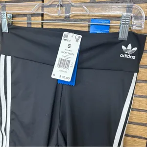 Adidas High Rise Black‎ And White Shorts Size Small thumbnail 3