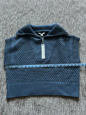 She + Sky collared drop shoulder sweater size small NWT thumbnail 4