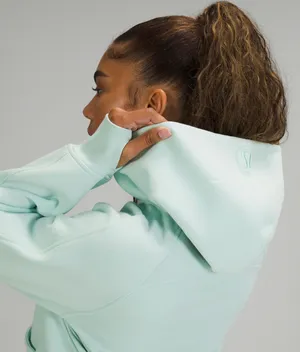 Lululemon Scuba Oversized 1/2 Zip Hoodie In Delicate Mint M/L NWT thumbnail 5