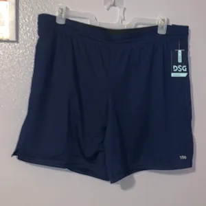 NWT DSG Mid Rise Shorts Blue Mesh Relaxed Fit thumbnail 1