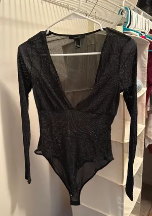 Forever 21 Mesh Sparkly Bodysuit thumbnail 1