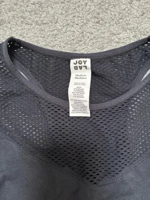 JoyLab Black Mesh Racerback Sports Bra thumbnail 2