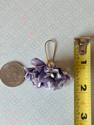 Handmade fairy cute flower unique style dangle earrings💜 thumbnail 7