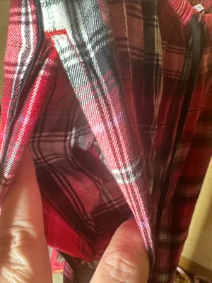 Victoria’s Secret Red Plaid Flannel Lace Trim Pajama Pants Size Small thumbnail 8
