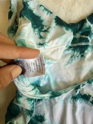 Dippin Daisy’s Swimwear One Piece Teal Tie Dye Size Small thumbnail 8