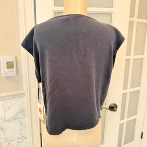 Daily Practice Anthropologie Cropped Funnel-Neck Muscle T-shirt Top Small NWT thumbnail 2