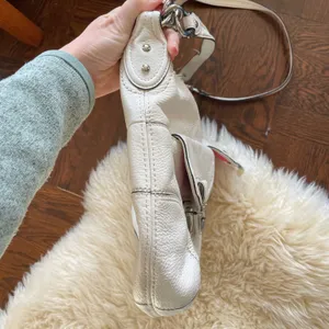 Vtg Coach Poppy Avery hobo/crossbody bag white pebbled leather thumbnail 13