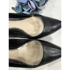 Elie Tahari Black Leather Pointed Toe Stiletto Heel Pumps Size 38‎ thumbnail 3