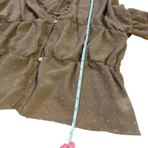 Peach Love California Brown polka dot long sleeve s thumbnail 5