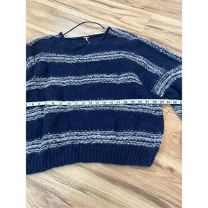 Free People Hockley Stripe oversized alpaca blend Sweater sz XS thumbnail 8