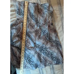 Chaudry KC 100% Silk Strapless Bubble Hem Mini Dress Abstract Print Sz Medium thumbnail 8