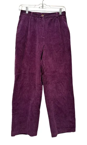 Appleseed's Corduroy Pants‎ Trousers Purple Size 6P Cotton Retro Preppy thumbnail 1