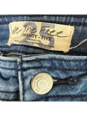 We the Free People Raw Release Hem Flare Jeans Womens 25 Boho Hippie Festival thumbnail 3