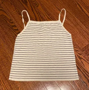 Brandy Melville striped black and white tank thumbnail 1