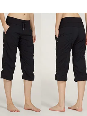 lululemon athletica Black‎ Studio Crop Capri Pants 10 thumbnail 2