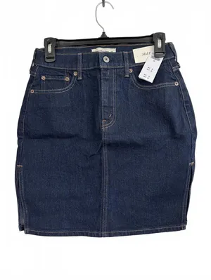 Abercrombie Mid Rise Pencil Denim Skirt Dark Wash NWT Size 25 thumbnail 3