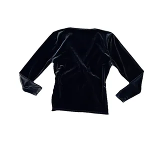 J Crew Mercantile Women’s Velvet Wrap Top Medium‎ Teal thumbnail 2