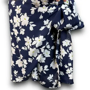 VICI Blue Floral Wrap Mini Dress Vneck Short Sleeve Spring Summer Size Medium thumbnail 6
