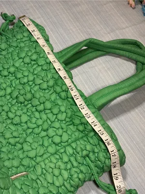 WILDFOX Textured Floral Tote Bag - Green - One Size pre-owned thumbnail 3