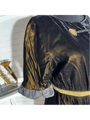 Vintage Victorian blouse crushed velvet brown Vamp whimsigoth cosplay Ren Fair thumbnail 14