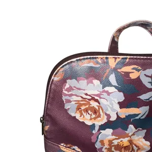 Matilda Jane Plum Perfect Floral Backpack Faux‎ Leather School Travel Bag Boho thumbnail 3