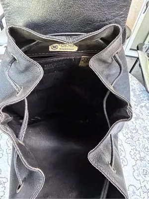Classic Black Leather Backpack thumbnail 3