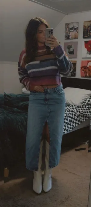 Garage Denim Maxi Skirt thumbnail 1