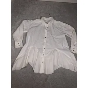 We The Free People Button Front Tunic Womens Freya Poplin Oversized M Ivory‎ thumbnail 4