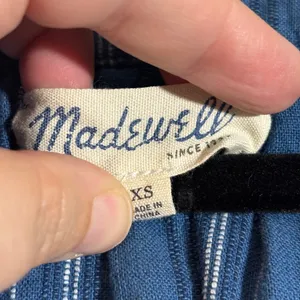 Madewell Size XS Embroidered Blue Chambray Square Neck Top & Sleeveless Romper thumbnail 5
