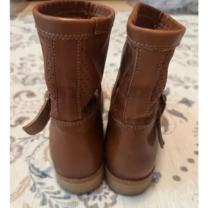 Modern Fiction Brown Leather Ankle Boots Buckle Strap Harness Size 40 US 9 thumbnail 5