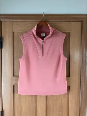NWOT Varley DoubleSoft Magnolia 2.0 Half-Zip Tank in Canyon Rose Women’s Medium thumbnail 11