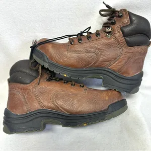 Timberland Pro Series Work Boots Womens 7W Brown Leather Titan 6" Safety Toe New thumbnail 6