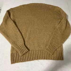 Lauren Ralph Lauren Gold Metallic V-Neck Shimmer Knit Sweater Large 200817394001 thumbnail 5