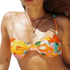 Princess Polly Ellie Underwire Bikini Top in Yellow Floral, Size 4​​​​ thumbnail 1