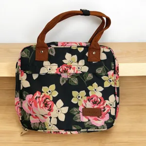Travel Toiletry Bag Organizer hanging Makeup floral printed thumbnail 6