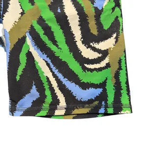 Diane Von Furstenberg X Target Womens Bike Shorts Disco Zebra Green Multi Medium thumbnail 4
