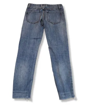 Free People Jeans Size 24 Skinny Raw Hem Distressed Destroyed Blur Denim Pants Women's Low Rise Jeans thumbnail 2